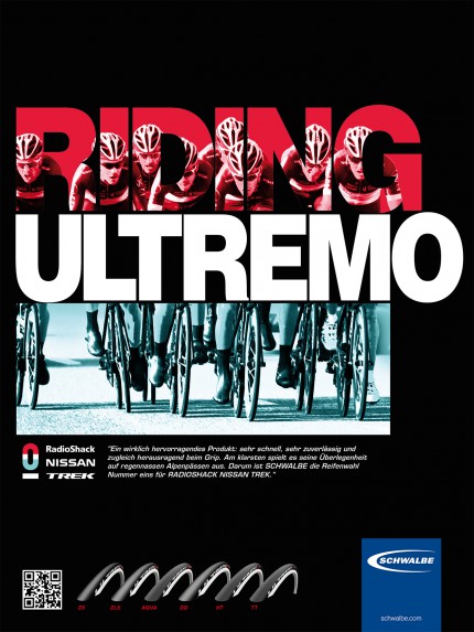 Agentur: markt&werbung // Kunde: Schwalbe // Projekt : Anzeige Ultremo // Leistung: Konzept, Artdirection